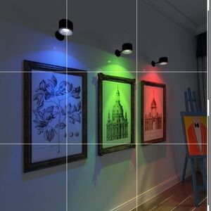 Magnetic rechargeable multi-color pictures lights set of 4